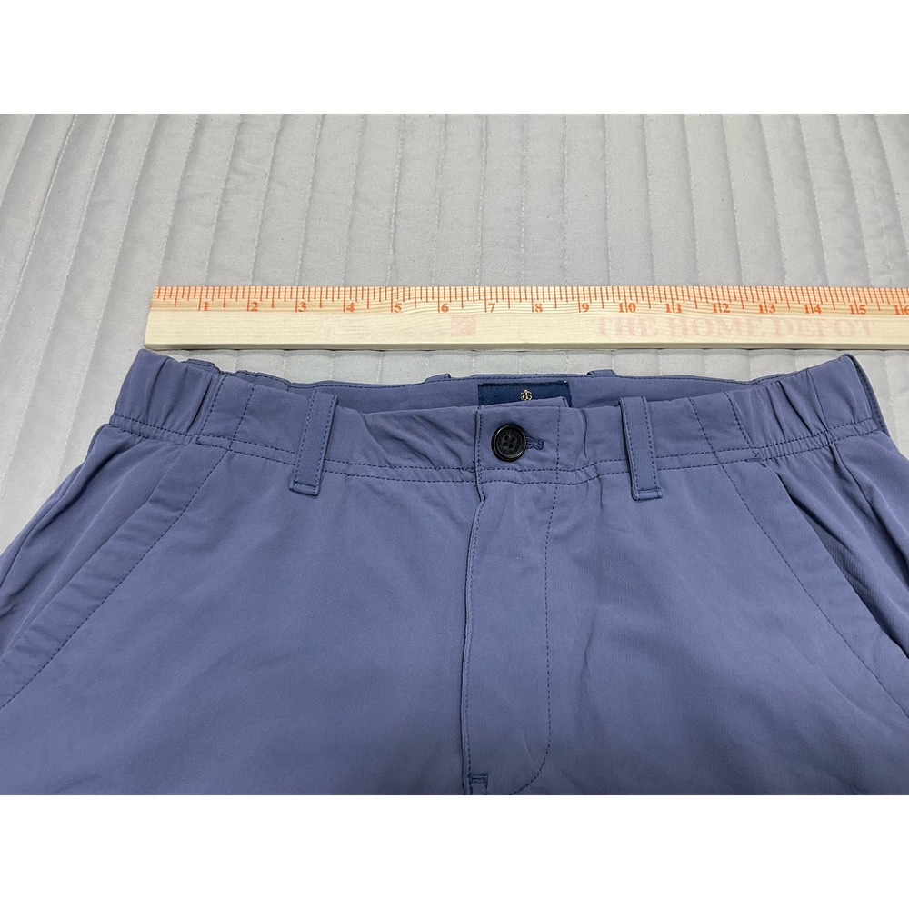 Brooks Brothers Performance Golf Shorts Slate Blue Elastic Waist Men's W32 - Picture 9 of 11